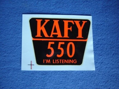 Calcomanía adhesiva de parachoques de radio KAFY de Bakersfield de los años 60 ~ 550 AM Rock ~ California vintage Foto 1 de 2