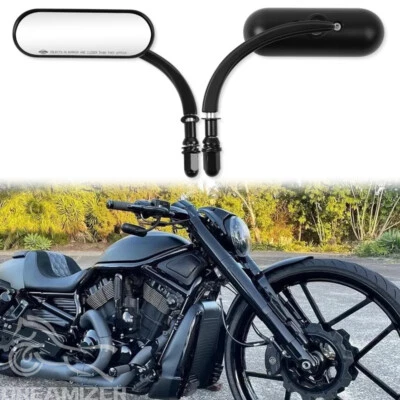 Espejos retrovisores mini ovalados para motocicleta Harley Davidson V-Rod Night Street Foto 1 de 4