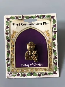 Vintage Body of Christ Kelch goldton Pin - Bild 1 von 2