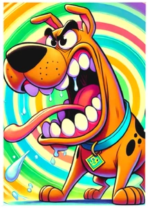 SCOOBY-DOO * Custom ACEO * Fun Novelty * GONE MAD * Art Card * ATC - Picture 1 of 2