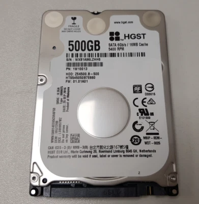 Hitachi HGST  500GB 2.5" HDD 5400 RPM SATA 7mm Slim Laptop Hard Drive - Image 1 of 3