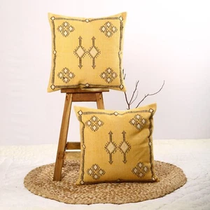 Moroccan berber Cotton sabra pillow cover set of 2 for outdoor decor cushion - Picture 1 of 6