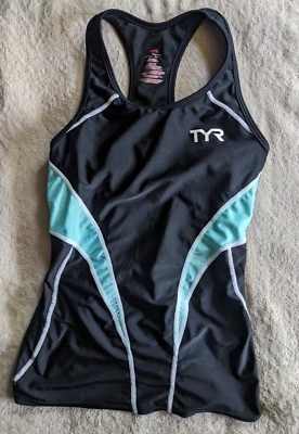 Camiseta deportiva de triatlón de carbono TYR para mujer XS ciclismo sin mangas negra azul Foto 1 de 4