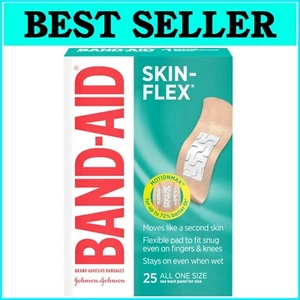 Skin-Flex Waterproof Adhesive Bandages, 25 Count Pack of 12 - Flexible Comfort - Picture 1 of 11