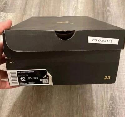 SOMENTE CAIXA DE SAPATOS Air Jordan 1 Low SE Spades Shoes Tênis DJ5185-100 Tamanho 12 CAIXA - Imagem 1 de 4