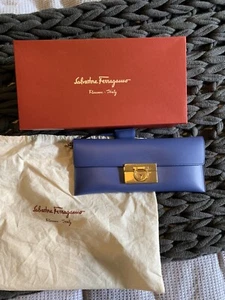 Authentic Salvatore Ferragamo Royal Blue Clutch Bag - Picture 1 of 1