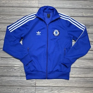 Adidas Chelsea Fußball Full Zip Track Fußball Streifen Jacke blau Herren Größe Small - Bild 1 von 8