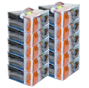 10-Pack Clear Vinyl Zippered Storage Bags 24 x 20 x 11 Inch - Picture 1 of 5