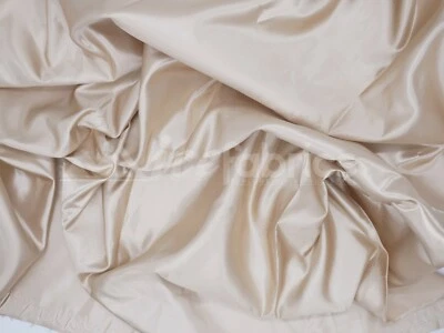 Champagne Charmeuse Bridal Satin Fabric Silky By The Yard- Soft Thick Satin-  - Image 1 of 4