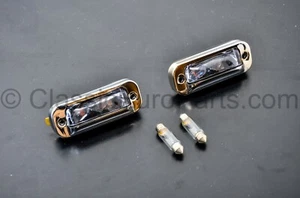 Euro rear chrome bumper license number plate light set for BMW E6 E9 E10 2000CS - Bild 1 von 10