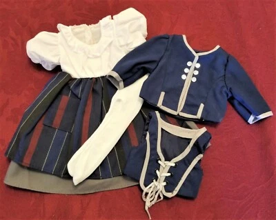 Shirley Temple Dress-Up 娃娃套装 ~ 蓝色鸟 ~ Danbury Mint 制作 ~ 无鞋 全新 — 第 1/4 张图片