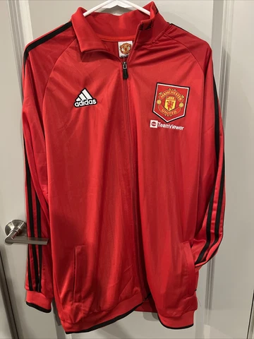 Adidas Men's XL Manchester United Soccer Zip Team Jacket (says 3XL but it's XL) Cover