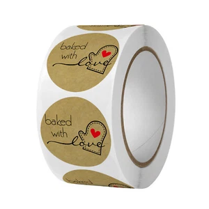 Kraft Stickers - Self Adhesive 500 Labels Per Roll - One Stop Shop - Picture 1 of 25