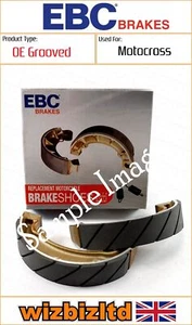 Hyosung GV 125 Aquila 2000-2008 EBC Rear Brake Shoe [Grooved] [Springs Included] - Picture 1 of 12
