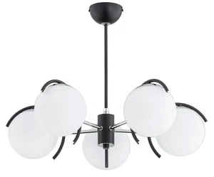 Schwarz ChromWeiß Modern Leuchter Kronleuchter 5x40W/E14 AVISTA 28625 - Bild 1 von 1