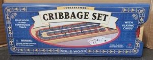 Cardinal Solid Wood Collectors Continuous Track Cribbage Set With Playing Cards - Picture 1 of 4