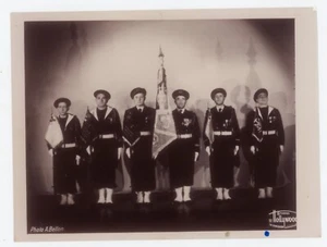 PHOTO, Indochine Fusilier marin Garde d'Honneur Amiral d'Argenlieu Maître Morel - Imagen 1 de 2
