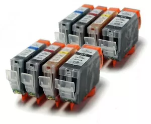 CLI8 + PGI5BK - 8 kompatible Drucker Tintenpatronen CL18 / PG15 CLI-8 / PGI-5 - Bild 1 von 1