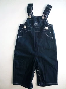Little Wishes, Classic's "Baby Canvas" Navy Blue Cotton Overall's; Size 00 - Picture 1 of 6