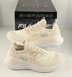 Fila Fondato Techknit Energized Women’s Running Shoes Cream White Aruba Size 11 - Picture 1 of 10
