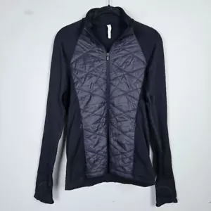 Athleta Womens Flurry Force Insulated Jacket Size Medium Black PrimaLoft Quilted - Picture 1 of 7