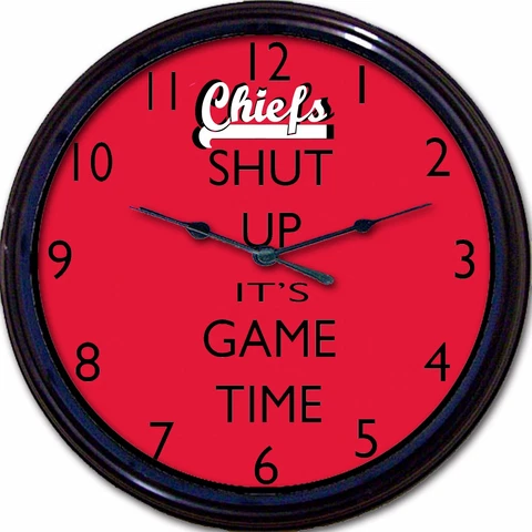 Kansas City Chiefs Football Andy Reid Wall Clock Game Time Man Cave New 10" Cover