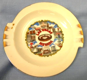Cenerenere in ceramica vintage LasVegas attrazioni popolari casinò e hotel posacenere - Foto 1 di 3