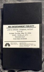 LAW & ORDER CRIMINAL INTENT FYC VHS ROUGH CUT EP D.A.W. RARE PROMO PRE-AIR OOP - Picture 1 of 4
