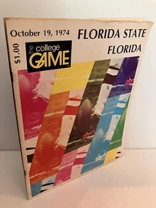 FLORIDA STATE VS FLORIDA October 1974 Gameday Football Program Very Good- - Picture 1 of 4
