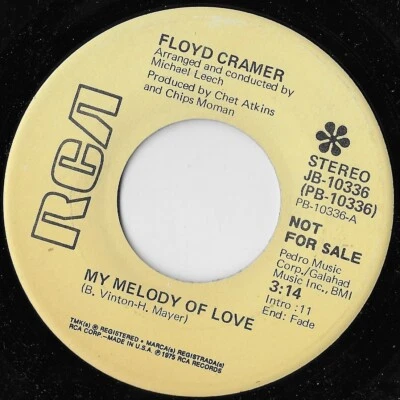My Meldoy Of Love / The Last Farewell / Floyd Cramer (Promo) NM - Image 1 of 2