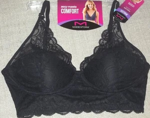 Maidenform Sexy Meets Comfort Wireless Black Lace Bra~U Choose Size~NWT - Picture 1 of 8