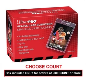 (25-200) Ultra PRO Graded Card Submission Semi Rigid Holders SR1 FREE SHIPPING - Picture 1 of 4