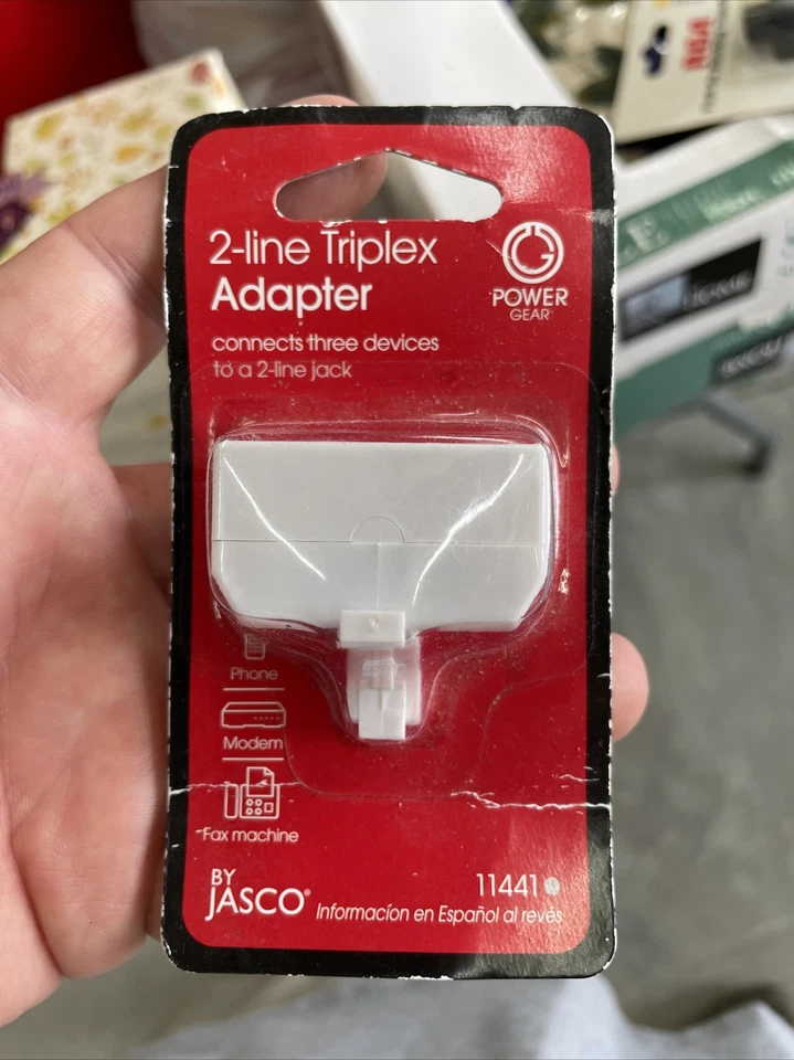 2-Line Triplex Adapter Power GE Connects Three Devices to a 2-Line Jack 11441 - Image 1 of 1
