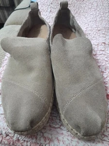 Toms Beige Espadrilles Slip On Canvas Shoes Women Size 8 - Bild 1 von 10