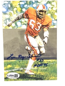 Lee Roy Selmon Tampa signierte Torlinie Kunstkarte GLAC Postkarte - JSA - Bild 1 von 3