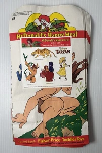 McDonalds 1999 Tarzán Happy Meal Bolsa con Pegatinas Nueva y Sin Usar Disney - Imagen 1 de 6