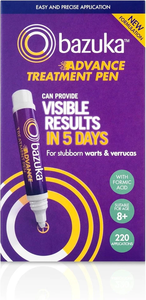 Bazuka Advance Treatment Pen for Stubborn Warts and Verrucas