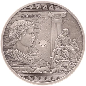 2025 Cameroon Masters of Empires Augustus 1 oz Silver Antiqued Coin - Picture 1 of 5