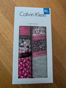 NWT Calvin Klein Girls' 95% cotton Bikini Size XL (16/18) 6-pack - Picture 1 of 3