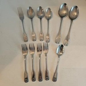 Reed & Barton Rebacraft SANIBEL Shell Handle Stainless 11 Pieces Stainless - Picture 1 of 9