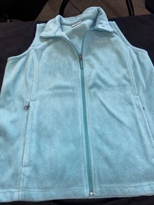 Girls Size XL (18/20) Columbia Fleece Vest Aqua - Picture 1 of 8