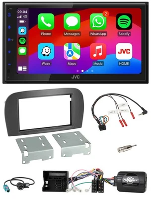 JVC Bluetooth USB Lenkrad 2DIN DAB Autoradio für Mercedes SL 2006-2011 R230 - Bild 1 von 4