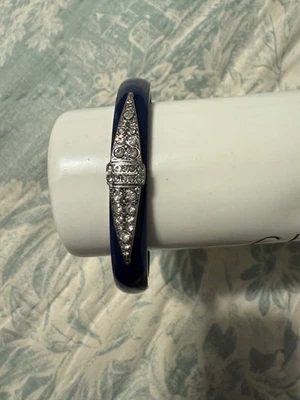 Lulu Frost for J crew Navy Blue Bracelet with Pavé Rhinestone  preowned - Image 1 of 3