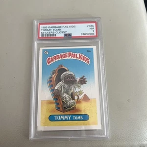 1985 Topps OS1 Garbage Pail Kids TOMMY TOMB 36b GLOSSY PSA 8 NM-MT *Pack Fresh* - Picture 1 of 2