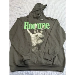 HOMME + FEMME Green Twisted Fingers Hoodie Neu. Größe XL - Bild 1 von 4