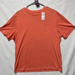 American Eagle Herren Solid Basic Standard Fit T-Shirt, Pink/Orange, Medium Neu - Bild 1 von 9