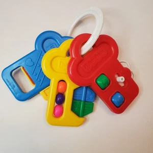 Fisher Price Llaves de Actividad Juguete de Desarrollo Bebé Diapositiva Click Spin De Colección 1994 - Imagen 1 de 6