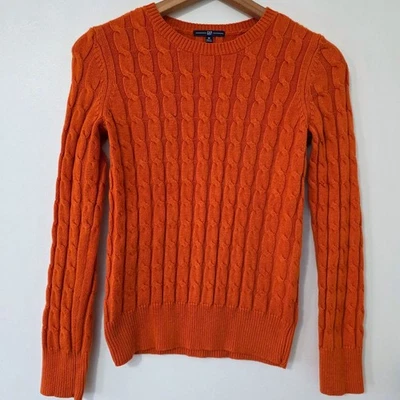 Suéter tejido con cable GAP Y2K talla M Preppy ajustado mezcla de angora cuello redondo Academia Foto 1 de 4