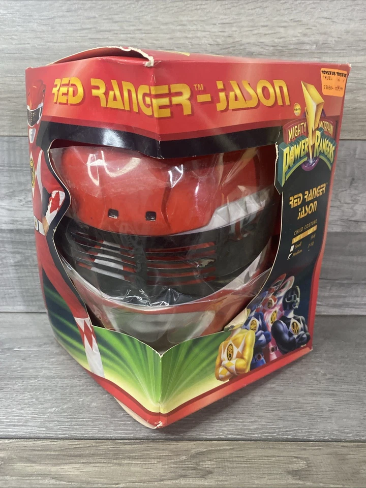 Disfraz de Jason Red Mighty Power Ranger 1994 de colección juguetes R EE. UU. juventud medio incompleto Foto 1 de 4