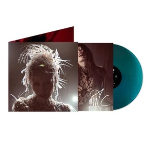 IN HAND - Miley Cyrus - Something Beautiful - SEA BLUE Vinyl LP SIGNED - Picture 1 of 3